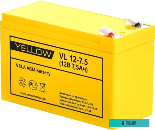Аккумулятор для ИБП Yellow VL 12-7.5