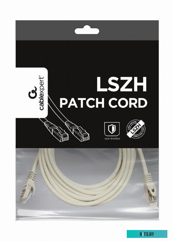 Кабель Cablexpert PP6A-LSZHCU-W-5M RJ45 - RJ45 (5 м, серый)