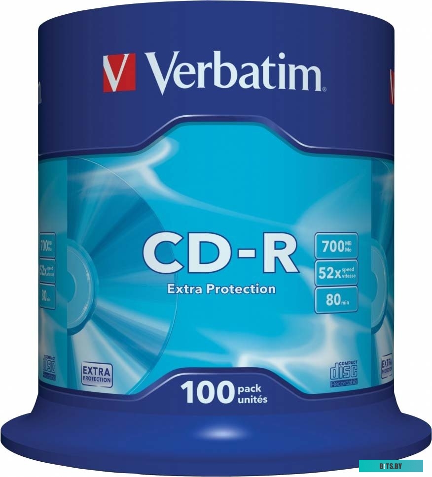 CD-R диск Verbatim 700Mb 52x (43411) (100шт)