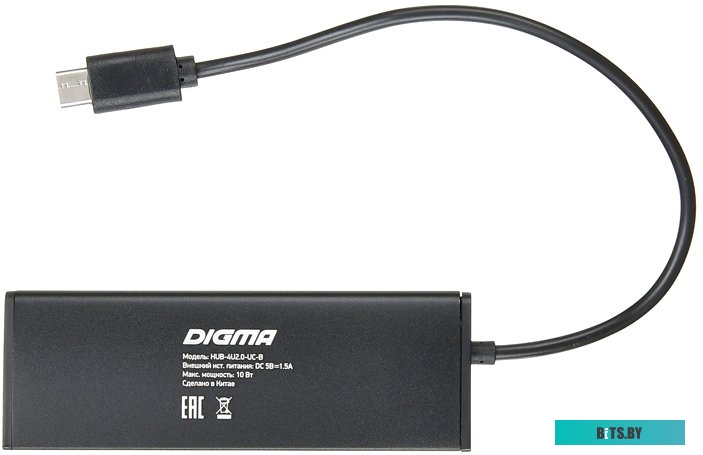 USB-Хаб Digma HUB-4U2.0-UC-B