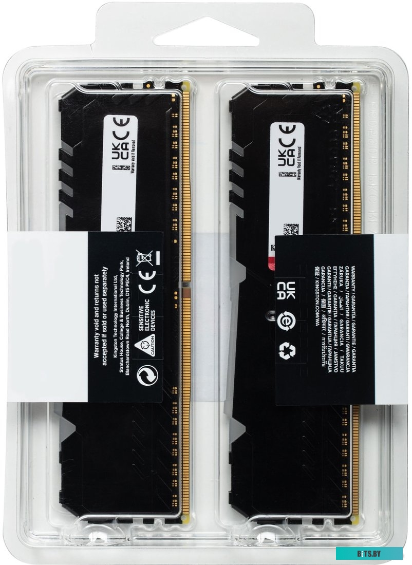 Модуль памяти Kingston FURY Beast RGB 2x8GB DDR4 PC4-29800 KF437C19BBAK2/16