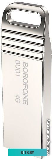 USB Flash Borofone BUD1 4GB (серебристый)