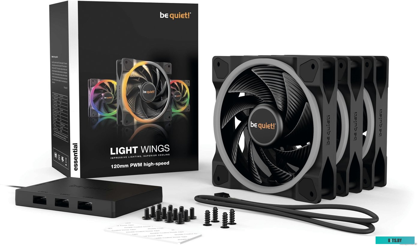 Вентилятор для корпуса be quiet! Light Wings 120mm high-speed Triple-Pack PWM BL077