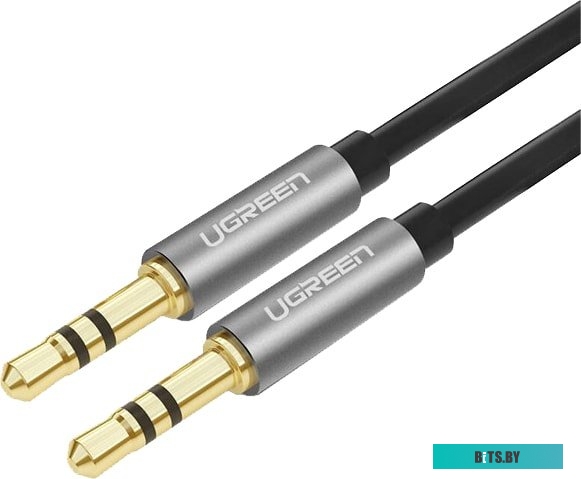Адаптер Ugreen AV119 10733 3.5 мм - 3.5 мм (1 м, черный/серый)