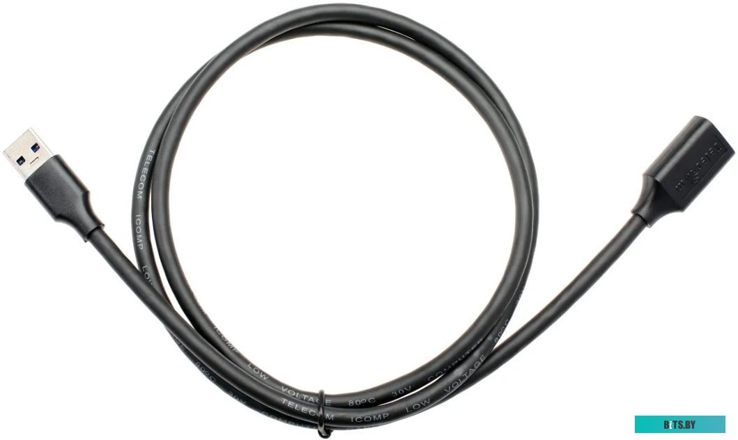 Удлинитель Telecom USB Type-A TUS708-1m (1 м, черный)