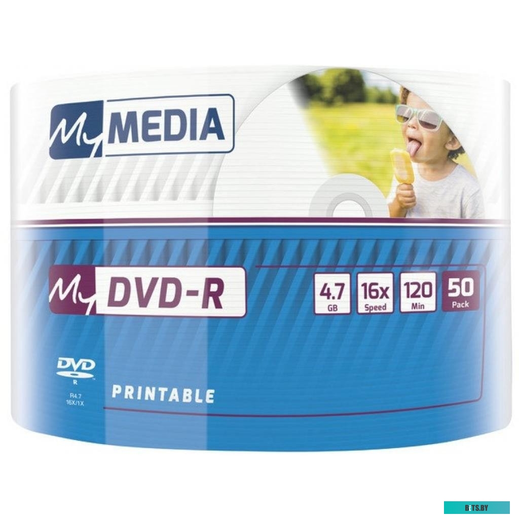 DVD-R диск MyMedia 4.7Gb 16x 69202 (50 шт.) с возможностью печати