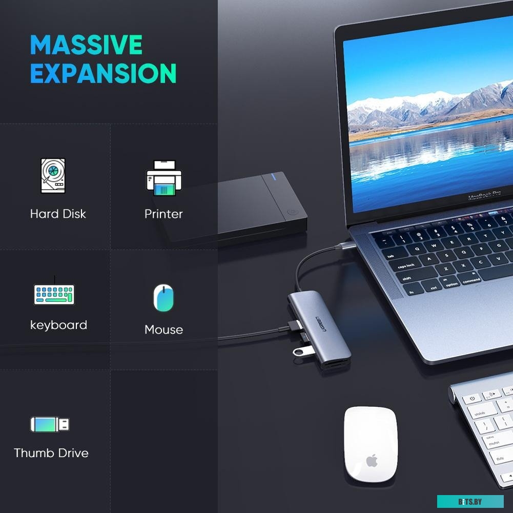 Концентратор USB (Хаб) Ugreen CM195 70410