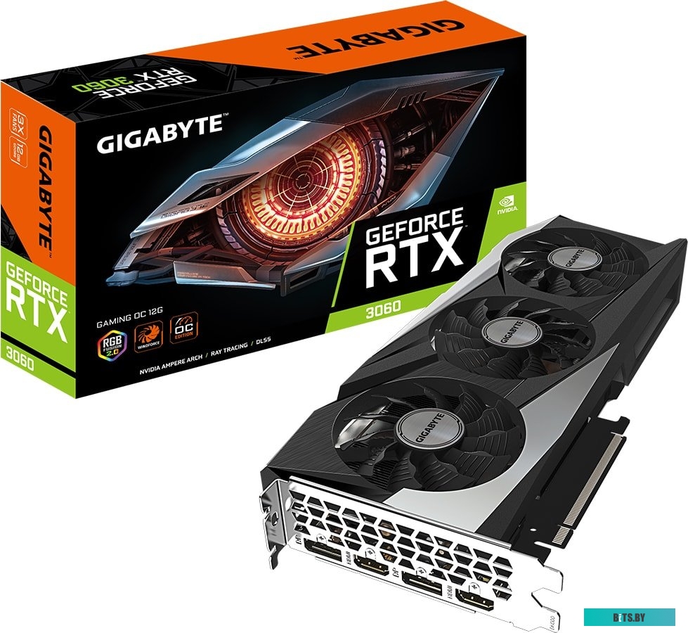 Видеокарта Gigabyte GeForce RTX 3060 Gaming OC 12GB GDDR6 (rev. 2.0) <GV-N3060GAMING OC-12GD 2.0>