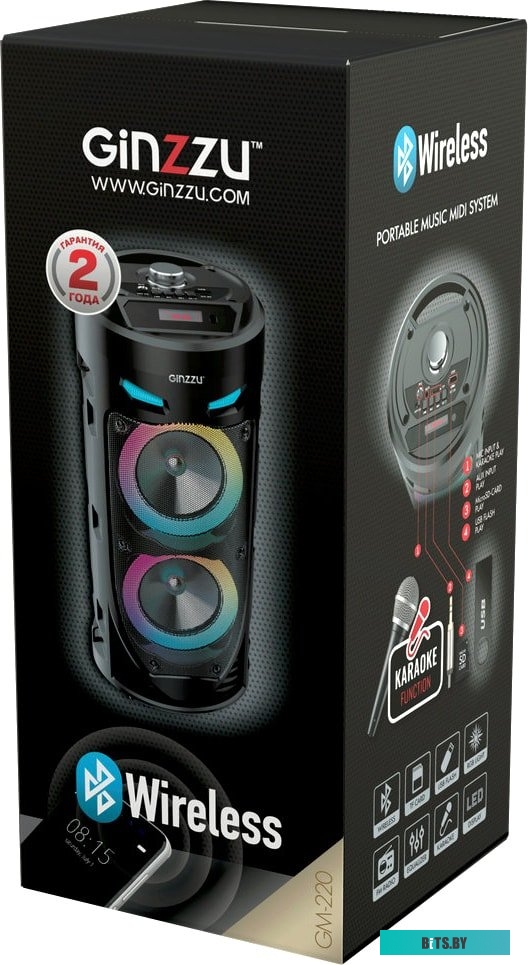 Колонка для вечеринок Ginzzu GM-220
