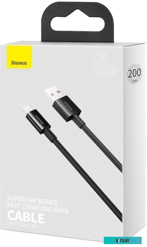 Кабель Baseus Superior USB Type-A - Type-C 66 Вт (2 м, черный) <CATYS-A01>