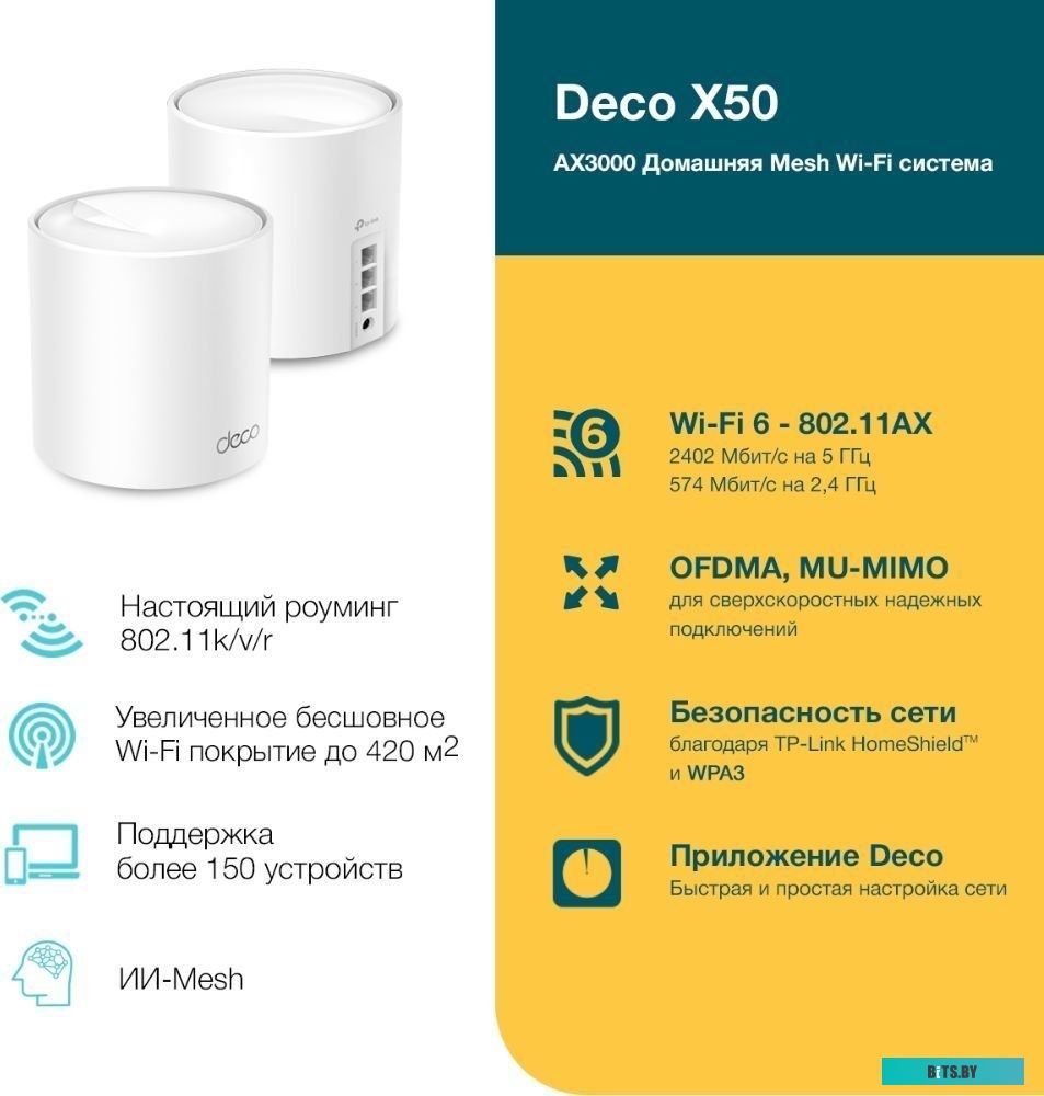 Wi-Fi система TP-Link Deco X50 (2 шт)