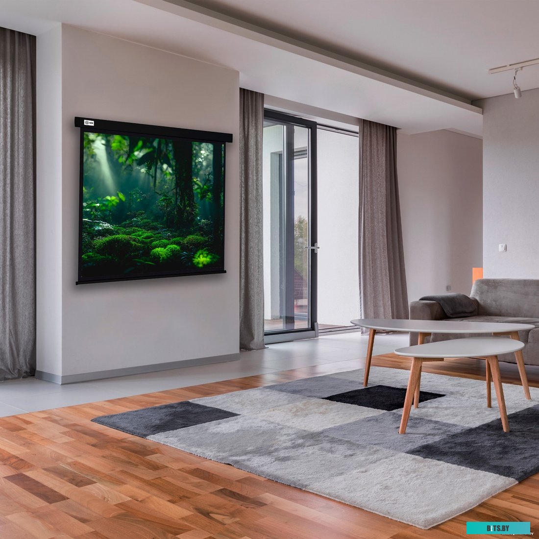 Экран для проекторов Cactus 213x213см Wallscreen CS-PSW-213X213-BK