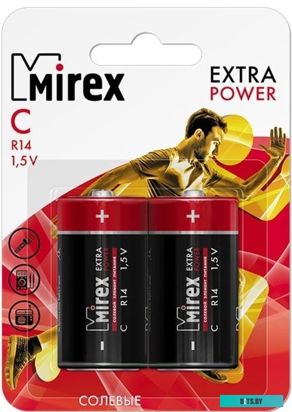 Батарейки Mirex Extra Power C 2 шт 23702-ER14-E2