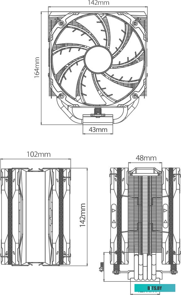 Кулер для процессора DeepCool AS500 Plus R-AS500-BKNLMP-G