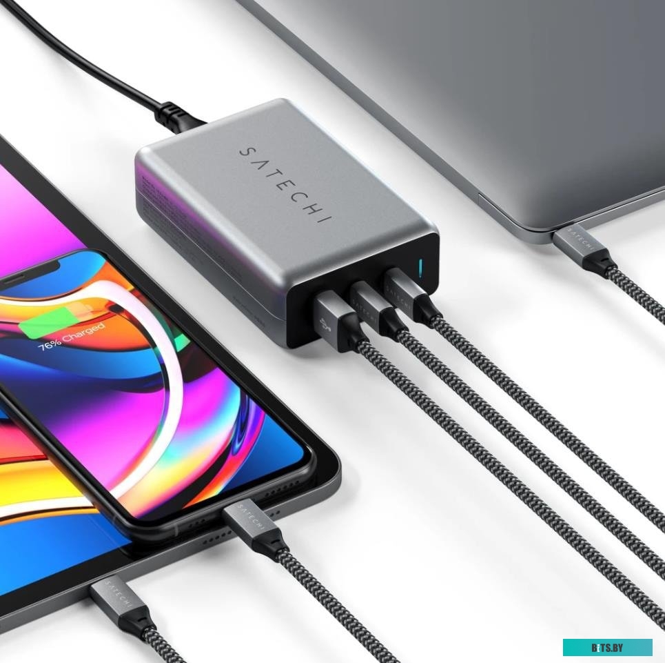 Сетевое зарядное Satechi 100W Type-C PD Compact GAN Charger (европейская вилка) <ST-TC100GM-EU>