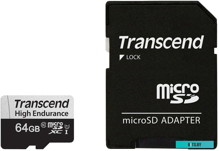 Карта памяти Transcend microSDXC TS64GUSD350V 64GB (с адаптером)