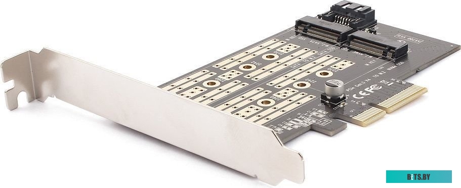 AgeStar  Адаптер-переходник PCI-Ex. x4 --> M.2 NVMe + M.2 SATA "AgeStar" [AS-MC02]