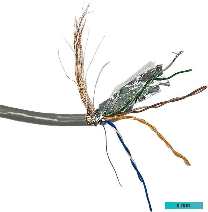 Кабель ExeGate SFTP 4 пары кат.5e медь, 24AWG, экран, бухта 305м, серый, PVC арт. EX281809RUS