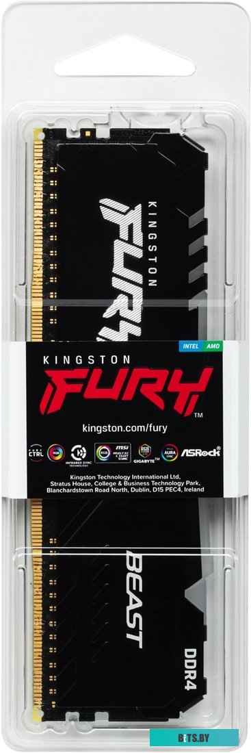 Модуль памяти Kingston FURY Beast RGB 8GB DDR4 PC4-29800 KF437C19BBA/8
