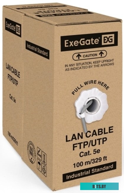 Кабель ExeGate Special UTP4-C5e-CCA-S26-IN-PVC-GY-100 UTP <EX281818RUS>