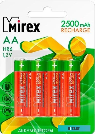 Аккумулятор Mirex HR6/AA 2500mAh 1.2V 23702-HR6-25-E4