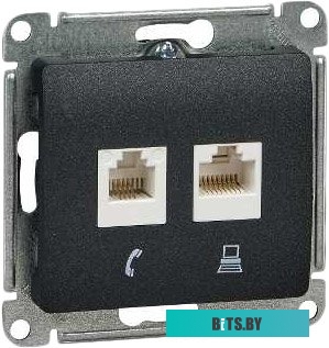 Розетка Schneider Electric Glossa GSL000785 (антрацит)