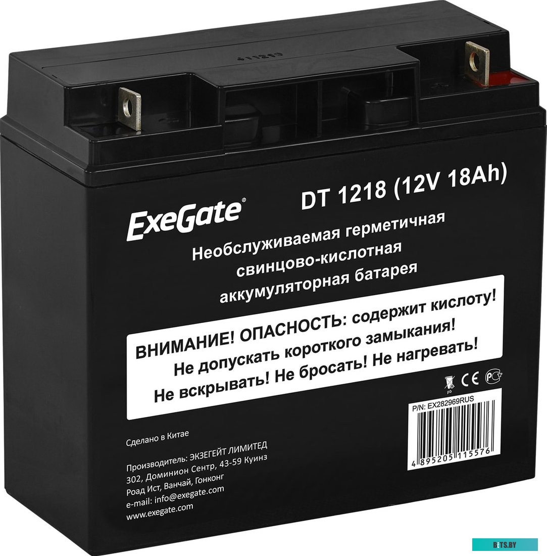 Аккумулятор для ИБП ExeGate DT 1218 (12В, 18 А·ч) <EX282969RUS>