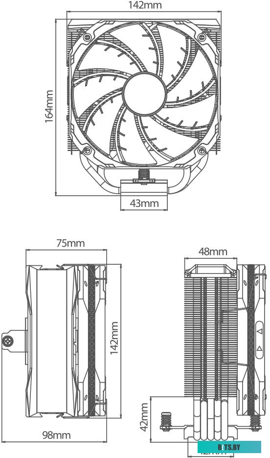 Кулер для процессора DeepCool AS500 R-AS500-BKNLMN-G