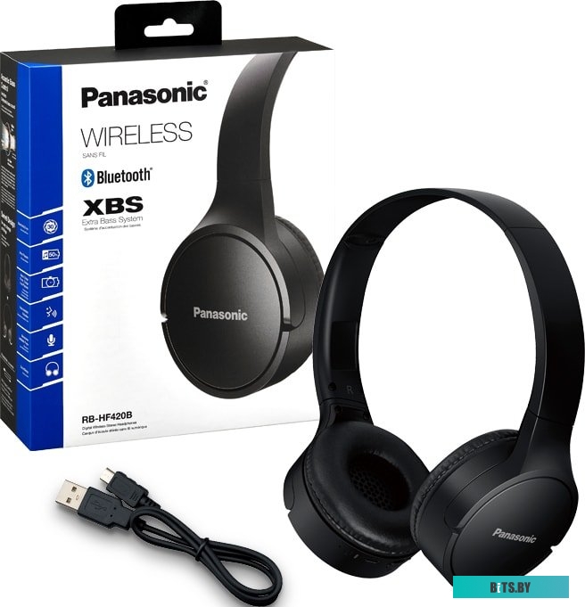 Наушники (Гарнитура) Panasonic RB-HF420BGE-K <RB-HF420BGEK>