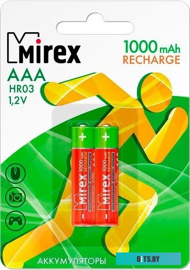 Батарейки Mirex AAA 1000mAh 2 шт HR03-10-E2