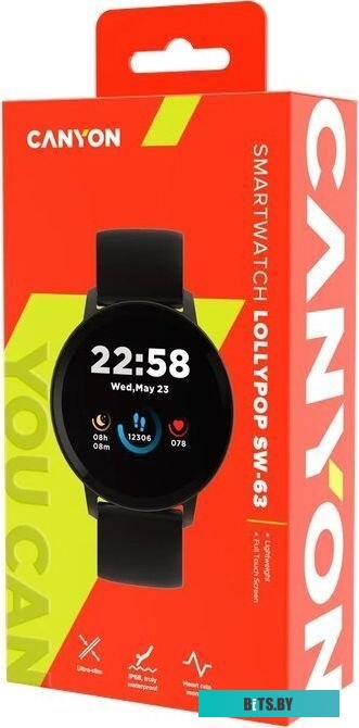 Умные часы Canyon Lollypop SW-63 (черный) <CNS-SW63BB>