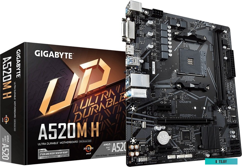 Материнская плата Gigabyte A520M H (rev. 1.0)