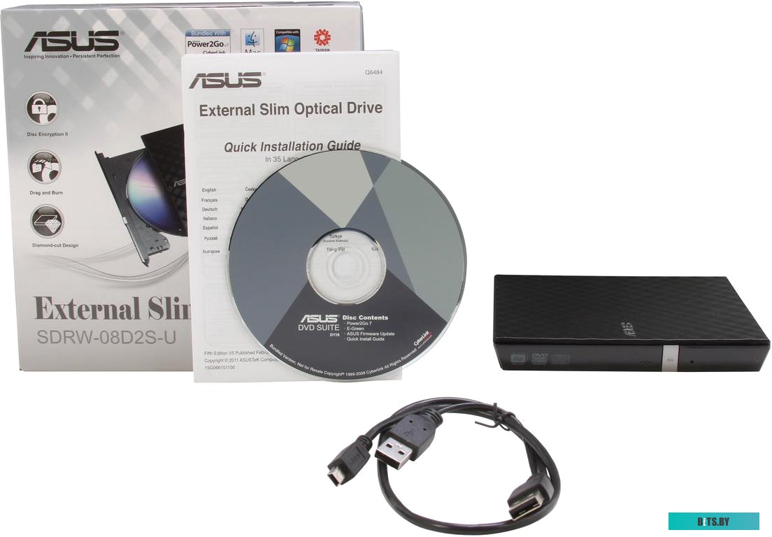 Оптический привод Asus SDRW-08D2S-U Lite (черный)