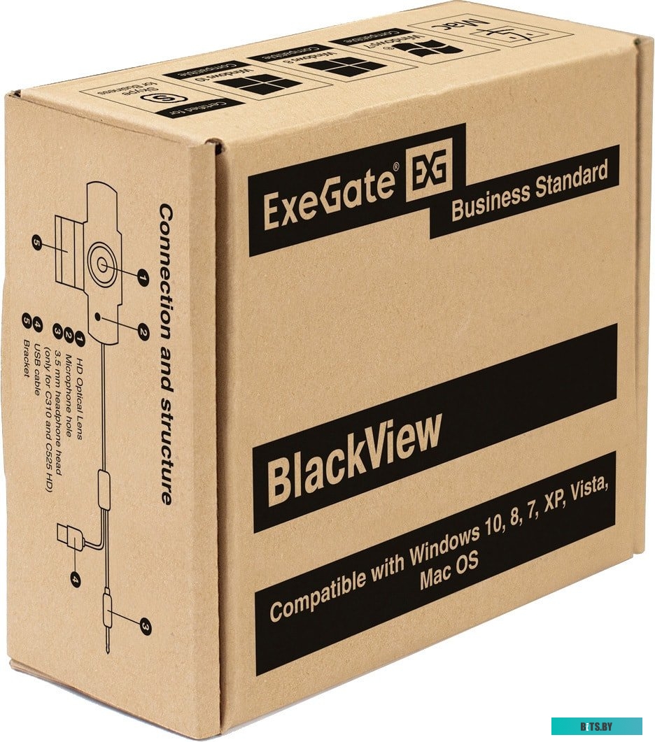 Веб-камера ExeGate BlackView C525 HD <EX287385RUS>