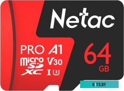 Карта памяти Netac P500 Extreme Pro 64GB NT02P500PRO-064G-R + адаптер
