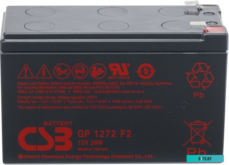 Аккумулятор для ИБП CSB Battery GP1272 28W F2 (12В/7.2 А·ч) <6055>