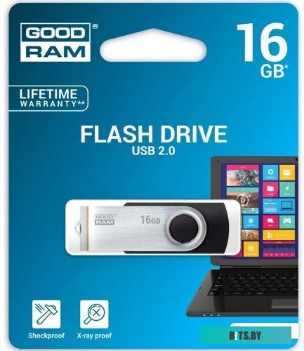 Goodram UTS2 16GB UTS2-0160K0R11 Black (USB2.0) USB накопитель