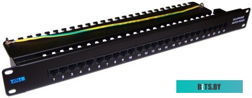 Патч-панель TWT TWT-PP25TEL45, 19", 1U, 25 портов RJ-45