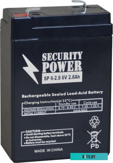 Аккумулятор для ИБП Security power SP 6-2.8 F1 (6В/2.8 А·ч) <8444>
