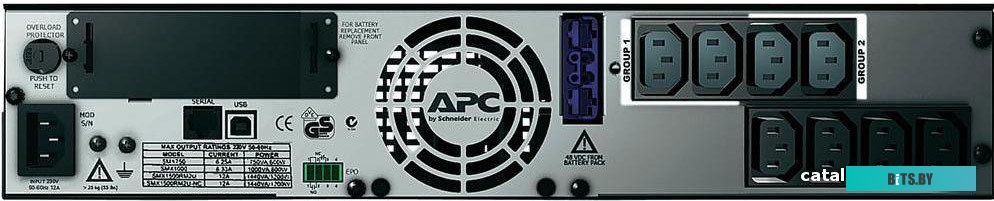 Источник бесперебойного питания (ИБП) APC Smart-UPS X 1500VA Rack/Tower LCD 230V (SMX1500RMI2U)