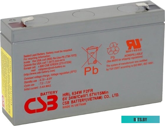 Аккумулятор для ИБП CSB Battery HRL634W F2FR (6В/9 А·ч)