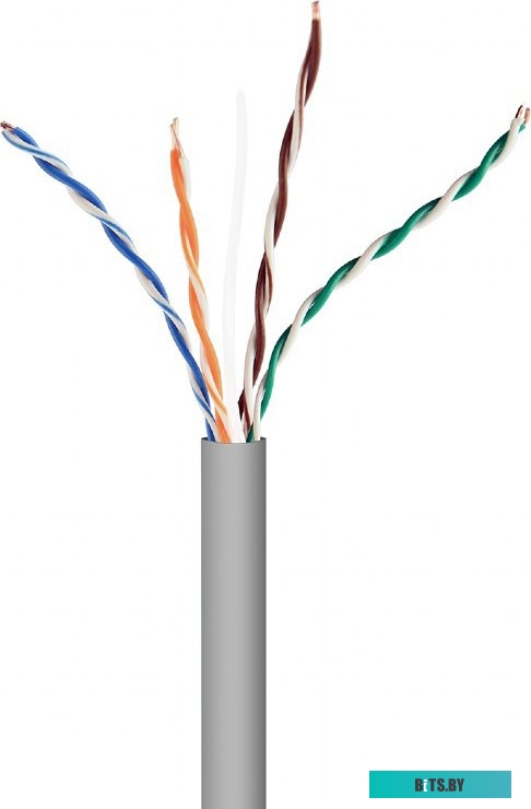 Кабель Cablexpert UPC-5004E-SOL (UTP5e, 4 пары, 0.48 мм, CCA, однож., 305 м, серый)