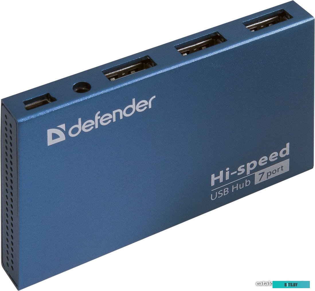 83505 Универсальный USB разветвитель Defender Septima Slim USB2.0, 7портов,блок питания 2A