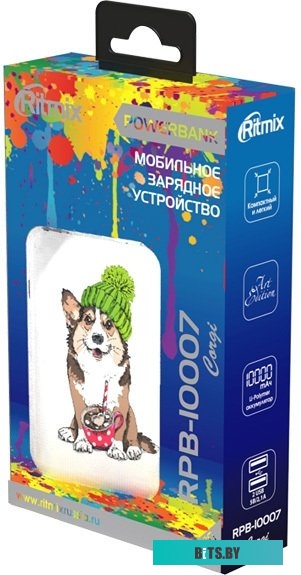 Портативное зарядное устройство Ritmix RPB-10007 (корги) <RPB10007 corgi>
