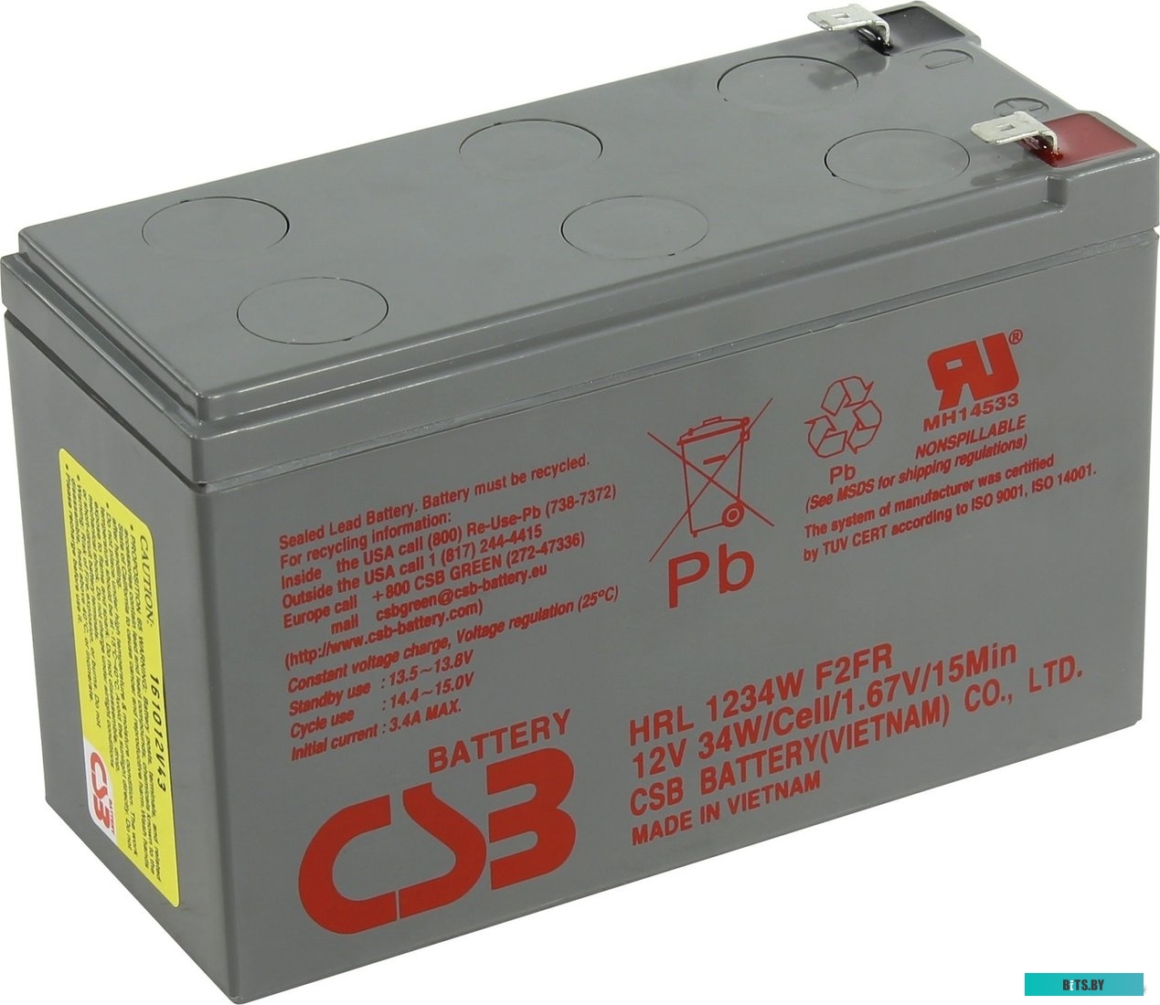 Аккумулятор для ИБП CSB Battery HRL1234W F2FR (12В/9 А·ч) <7611>