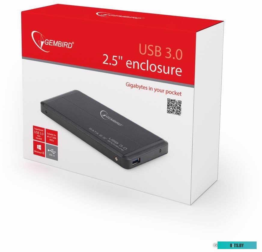 Бокс для накопителей 2.5" Gembird EE2-U3S-2