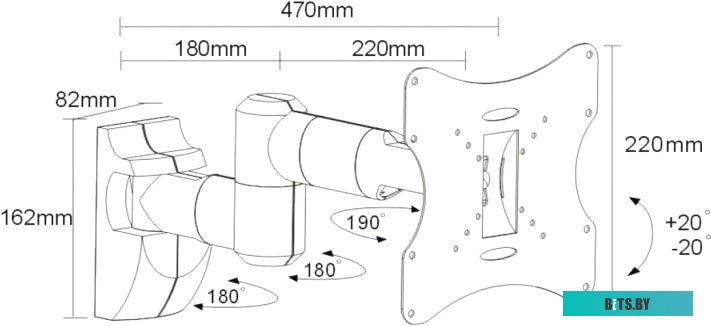 Кронштейн Maclean MC-503A B (черный)