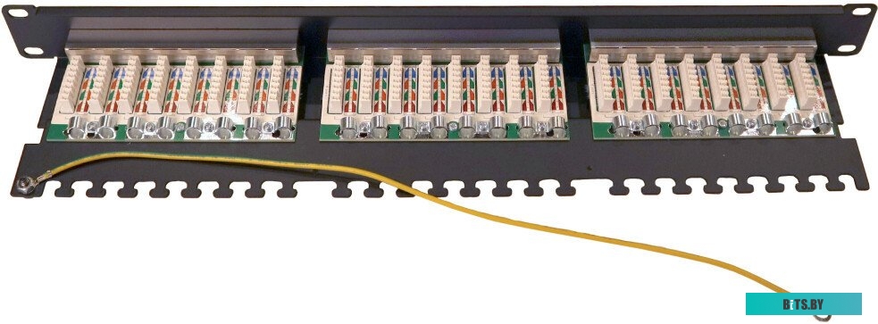 Патч-панель TWT PP24STP, 24 порта, STP, кат.5E, 1U