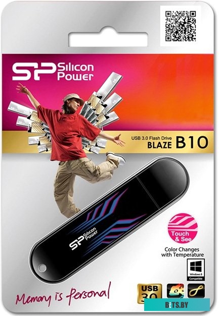 USB накопитель (Флешка) Silicon Power Blaze B10 128GB <(SP128GBUF3B10V1B>