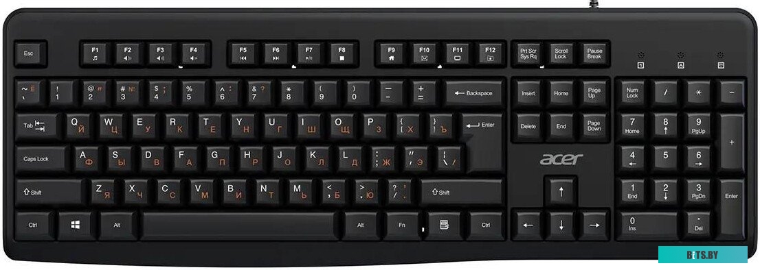 Клавиатура Acer OKW500 черный USB Multimedia (ZL.KBDEE.01T) кабель 1.8м ZL.KBDEE.01T